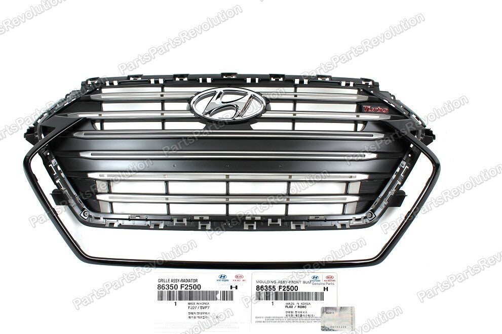 Radiator Grille & Molding 86350F2500 for Hyundai Elantra 1.6L 2017-2018