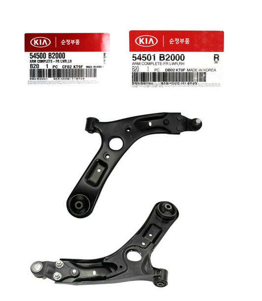 GENUINE 54500B2000 & 54501B2000 Front Lower Control Arm L + R for Kia Soul 14-19