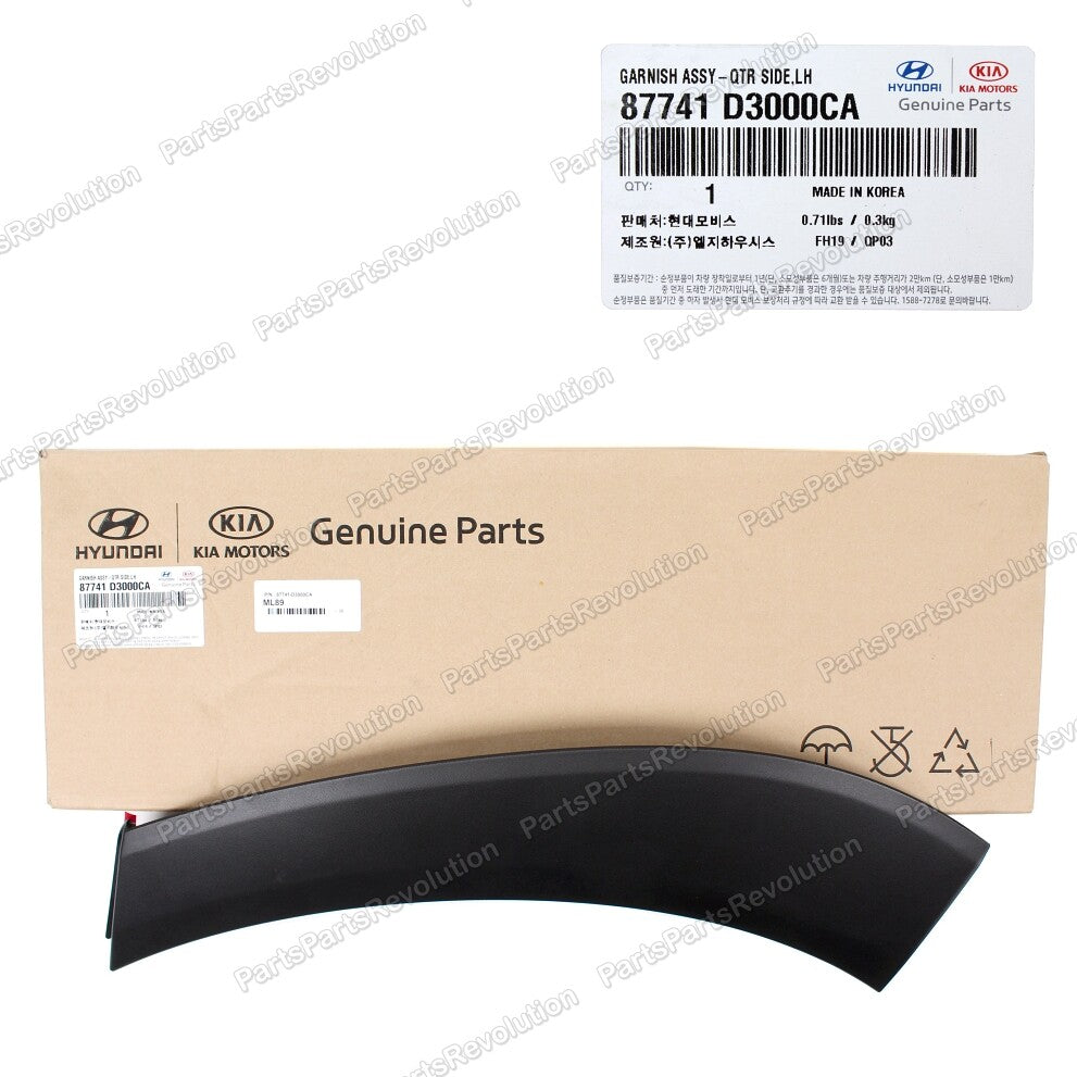 Fender Wheel Molding Rear Left 87741D3000CA for Hyundai Tucson 2016-2021