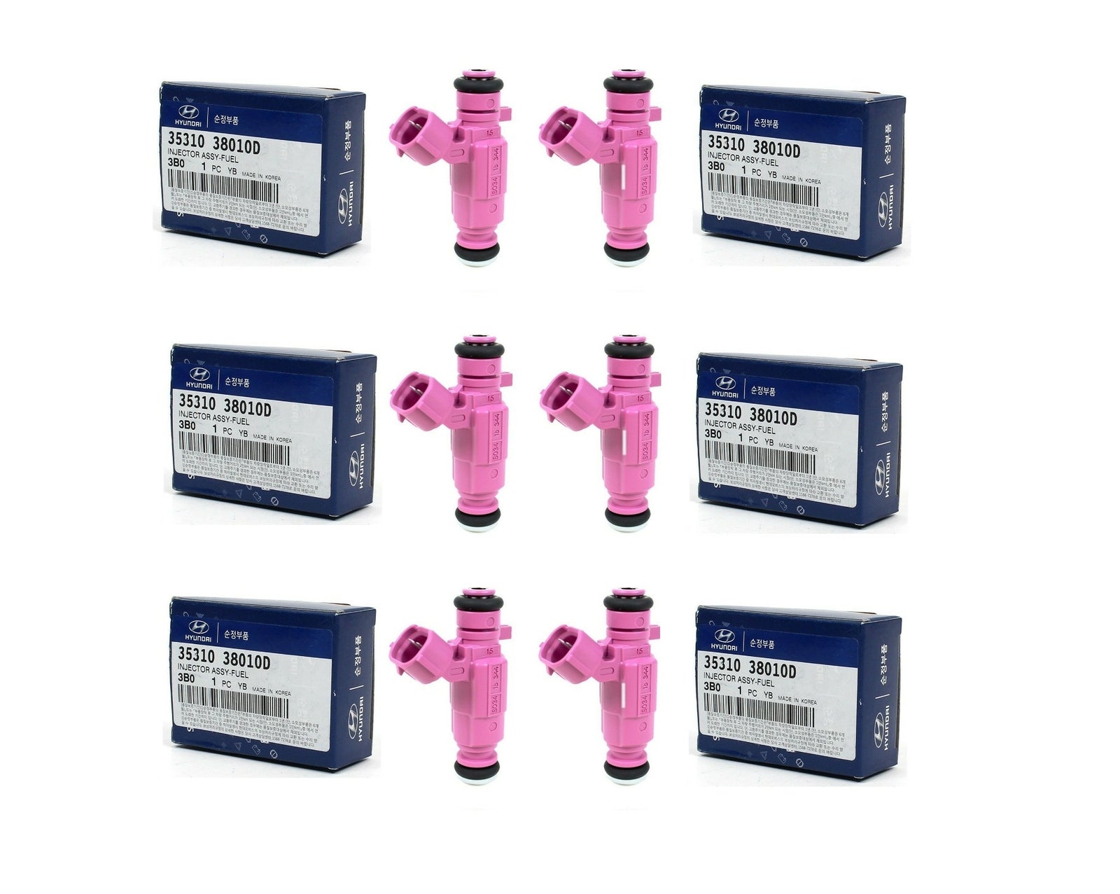 GENUINE Fuel Injector 6pcs for Hyundai Sonata Kia Optima 2.4L 99-06 3531038010D