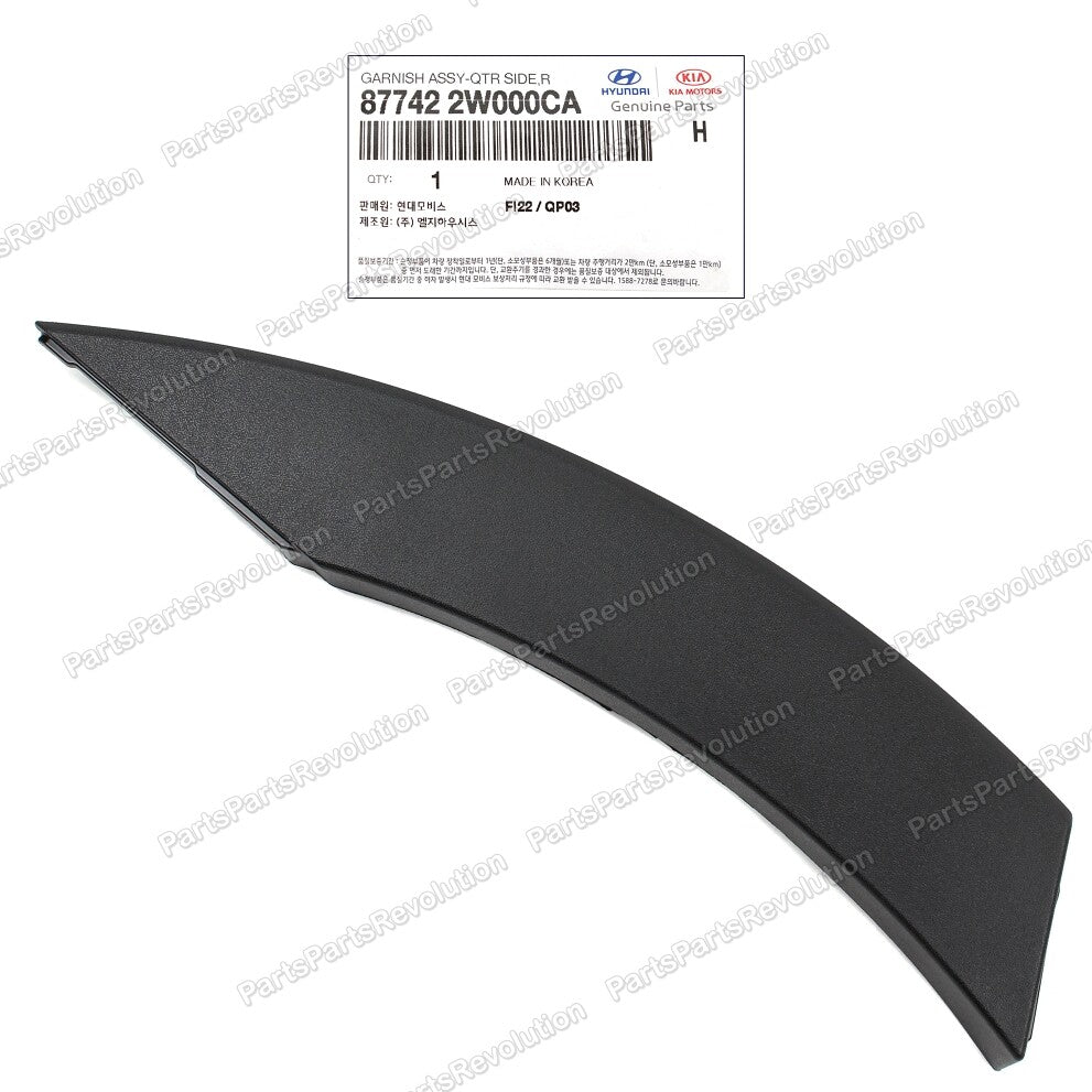 Fender Molding Rear Right 877422W000CA for Hyundai SantaFe Sport 2013-2018