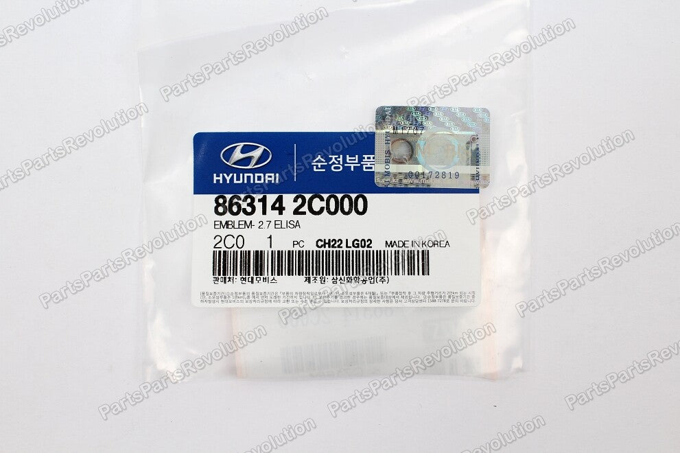 GENUINE Emblem "2.7 ELISA" 863142C000 for Hyundai Tiburon Tuscani