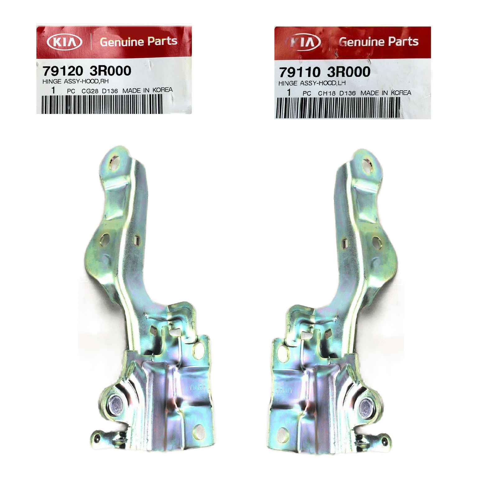 GENUINE 791103R000 791203R000 Hood Hinge Left & Right for Kia Cadenza 2014-2016