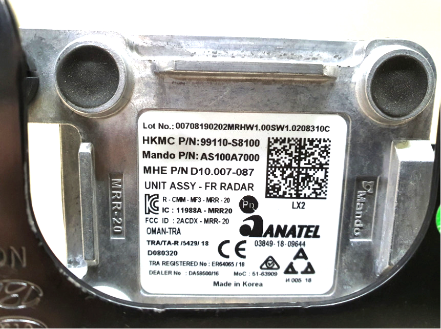 GENUINE Cruise Control Distance Sensor for 20-21 Hyundai Palisade SEL 99110S8100