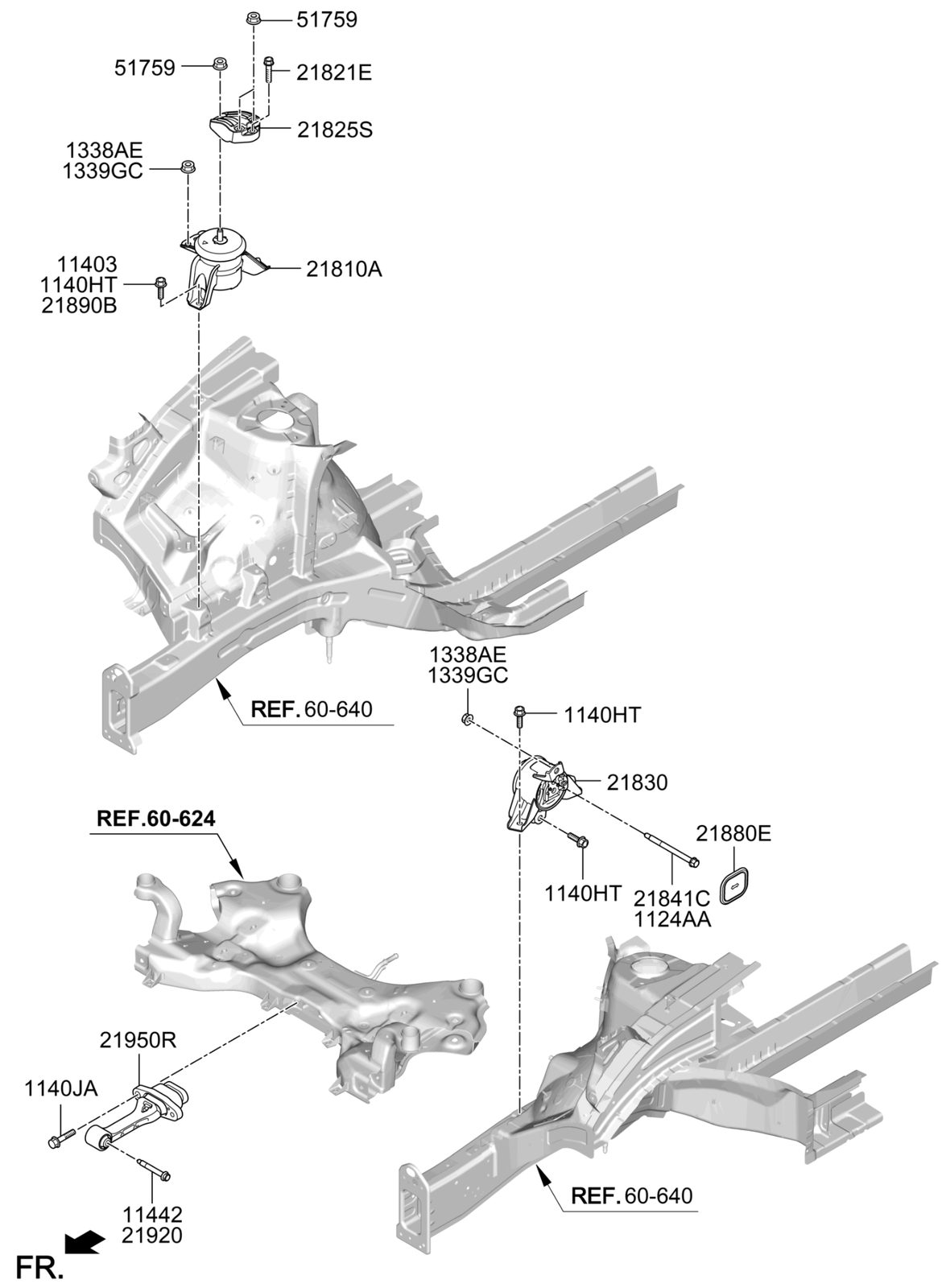 GENUINE 21810S8300 Engine Motor Mount Bracket for Hyundai Palisade 3.8L 20-21