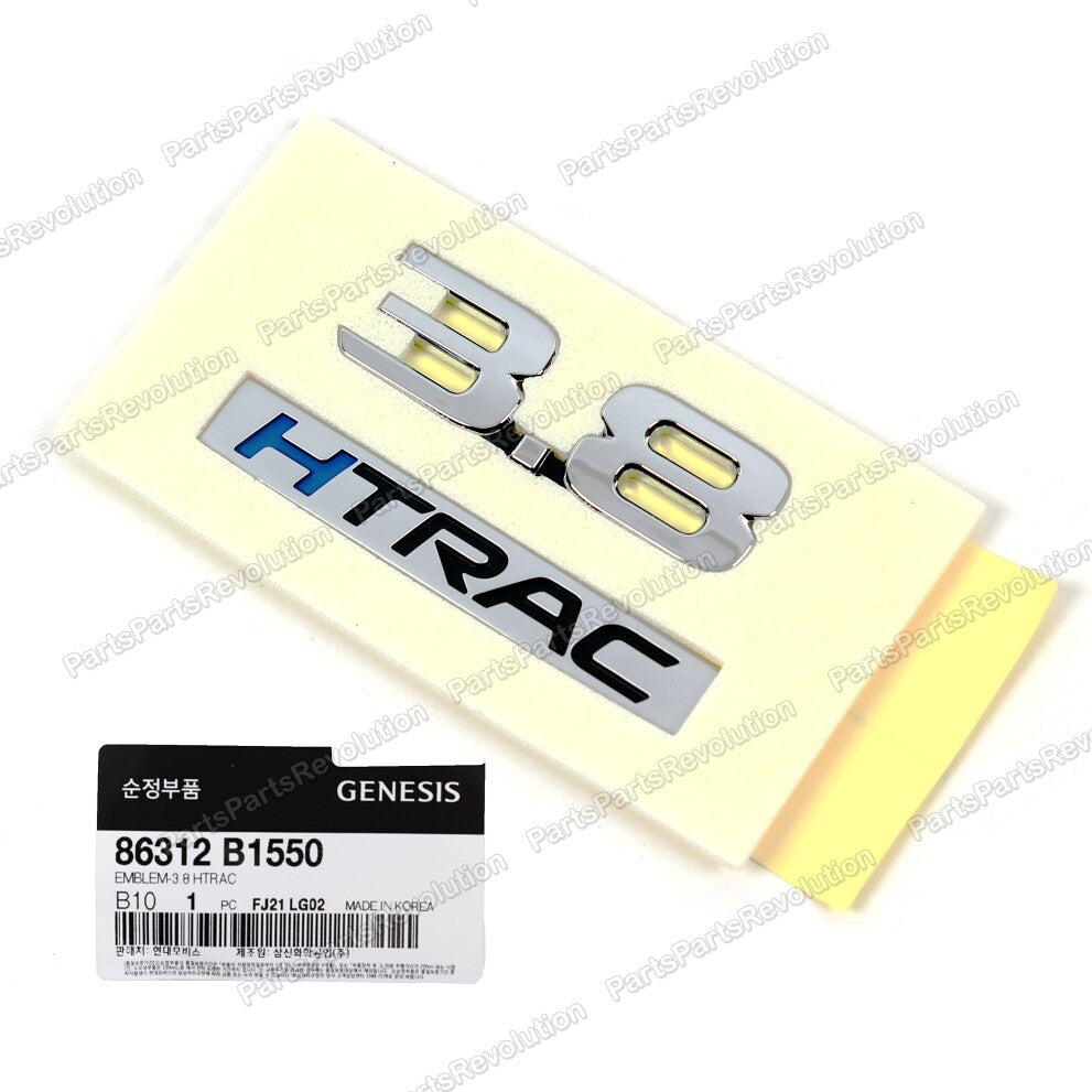 GENUINE Emblem Badge 3.8 HTRAC 86312B1550 for Hyundai 2017-2020 Genesis G80 3.8L