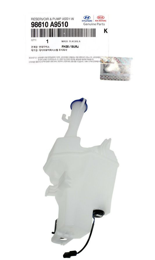 GENUINE 98610A9510 Windshield Washer Reservoir Tank w/ Pump for Kia Sedona 15-21