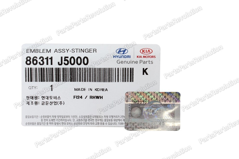 GENUINE Emblem Trunk Lid Badge Rear 86311J5000 for Kia 2019-2022 Stinger