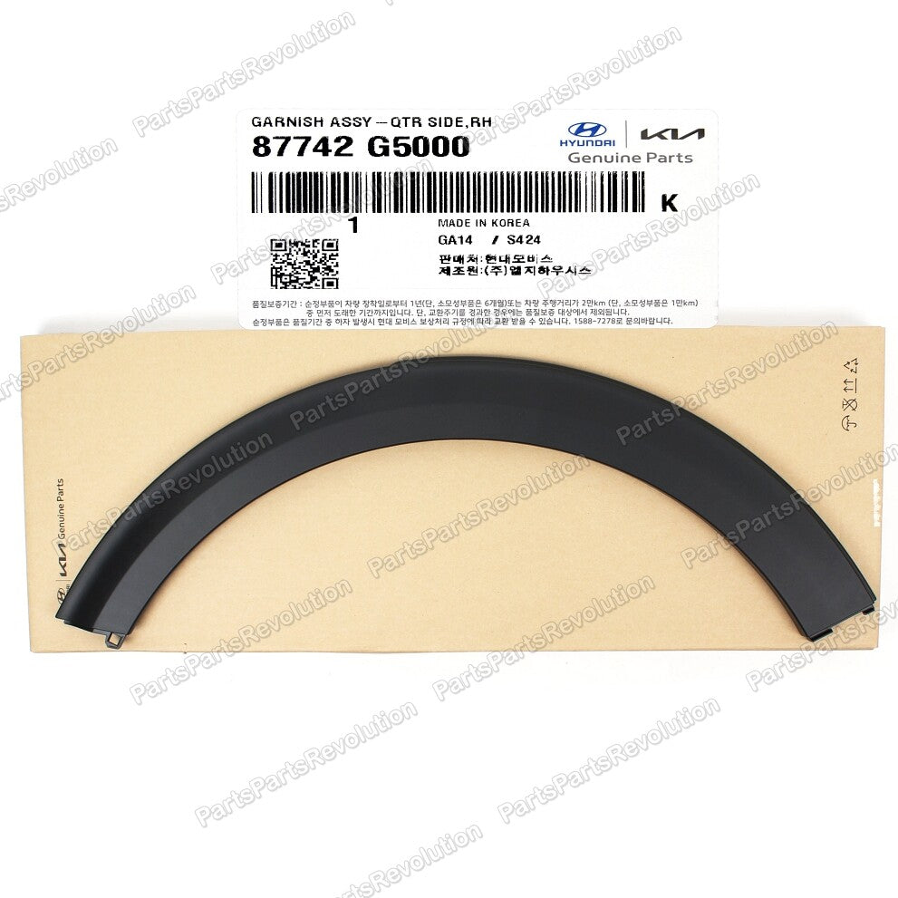 OEM Rear Fender Wheel Molding RIGHT PASSENGER for 17-20 Kia Niro 87742G5000