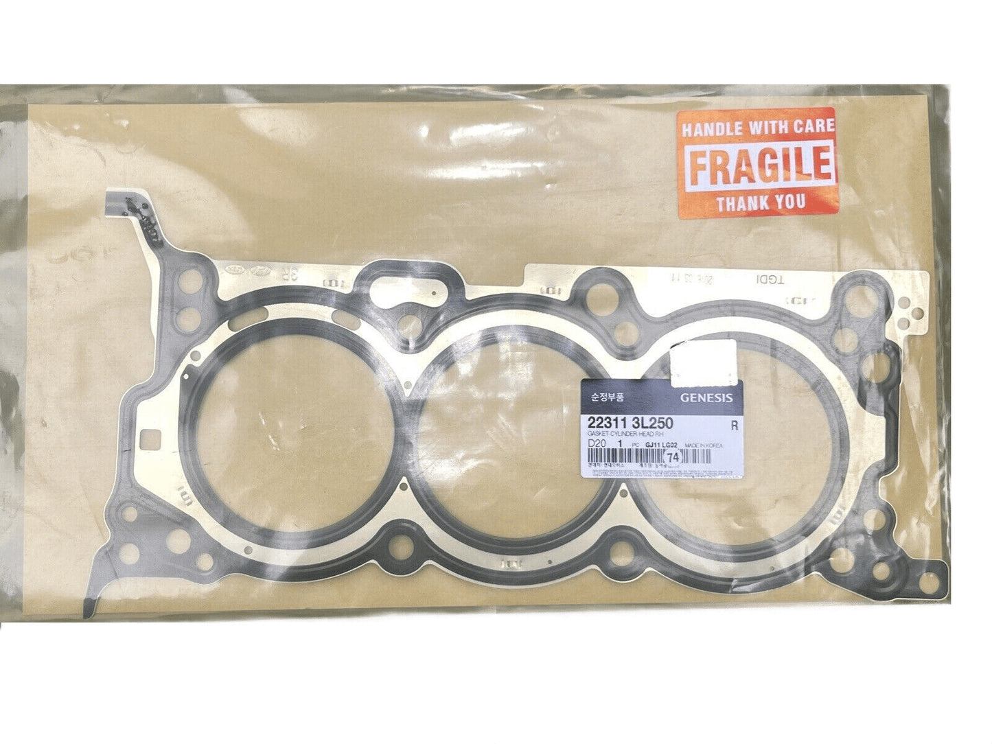 GENUINE 223113L250 Right Head Gasket for Hyundai Genesis G70, 80, 90 2017-2020