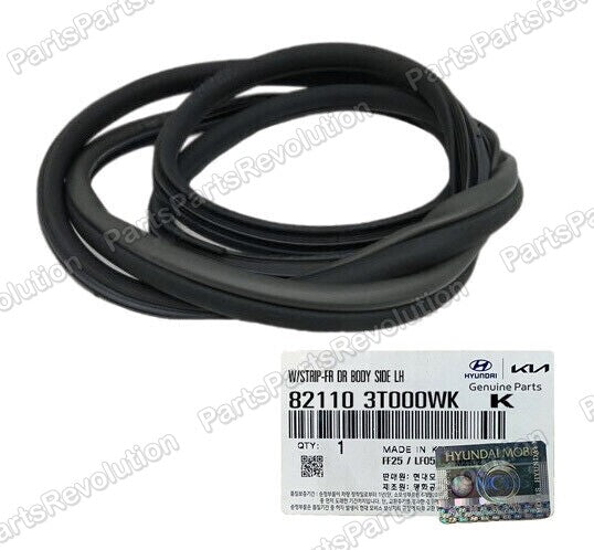 GENUINE 821103T000WK Front Left Door Weather Strip Seal for Hyundai & KIA