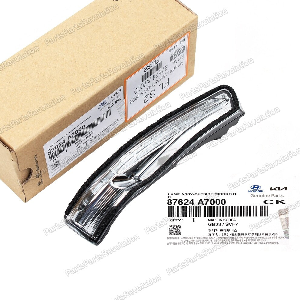 Right Side View Mirror Turn Signal light 87624-A7000 for Kia Forte 2014-2018