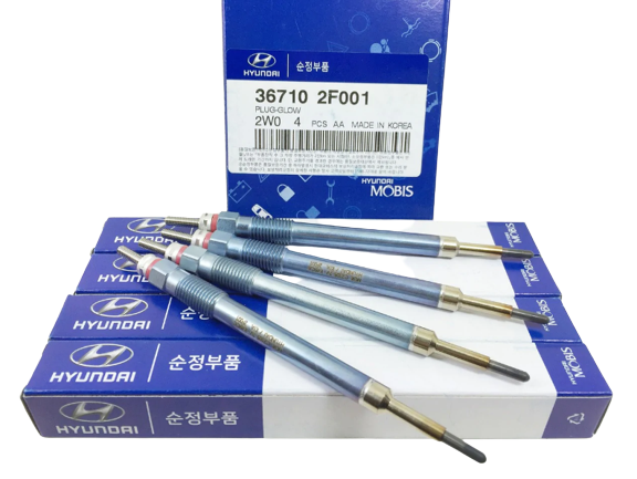 GENUINE 367102F001 Glow Plug Set 4pcs for Hyundai Santa Fe Tucson