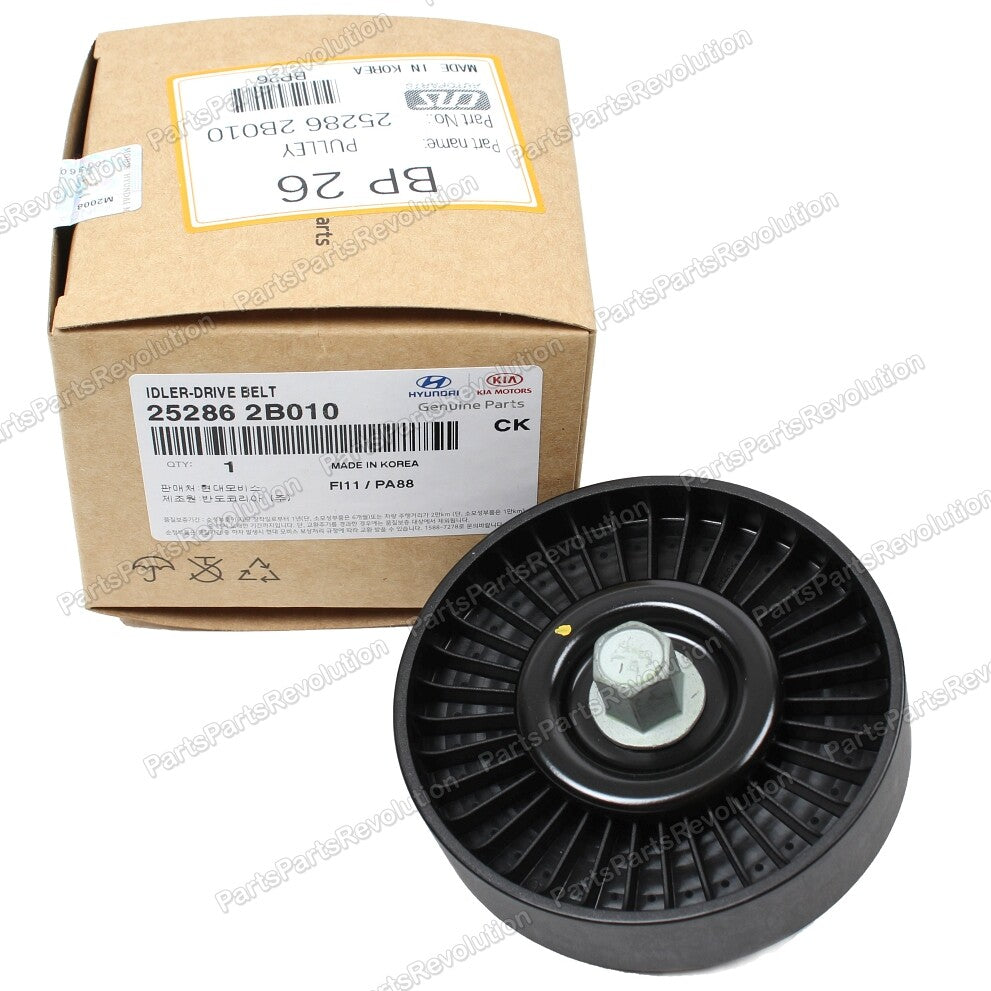 Idler Pulley 252862B010 for Hyundai 12-23 Kia 10-23 Elantra Tucson Optima Forte5