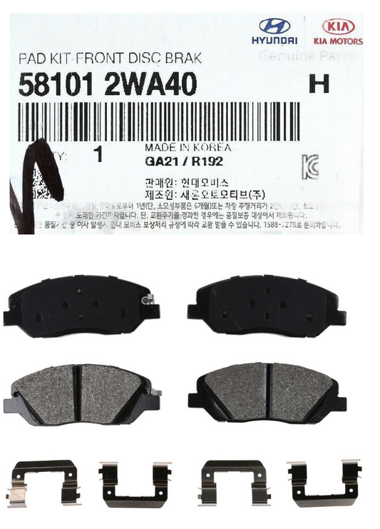 GENUINE 581012WA40 Front Disc Brake Pad Kit for Hyundai Santa Fe 2017-2019