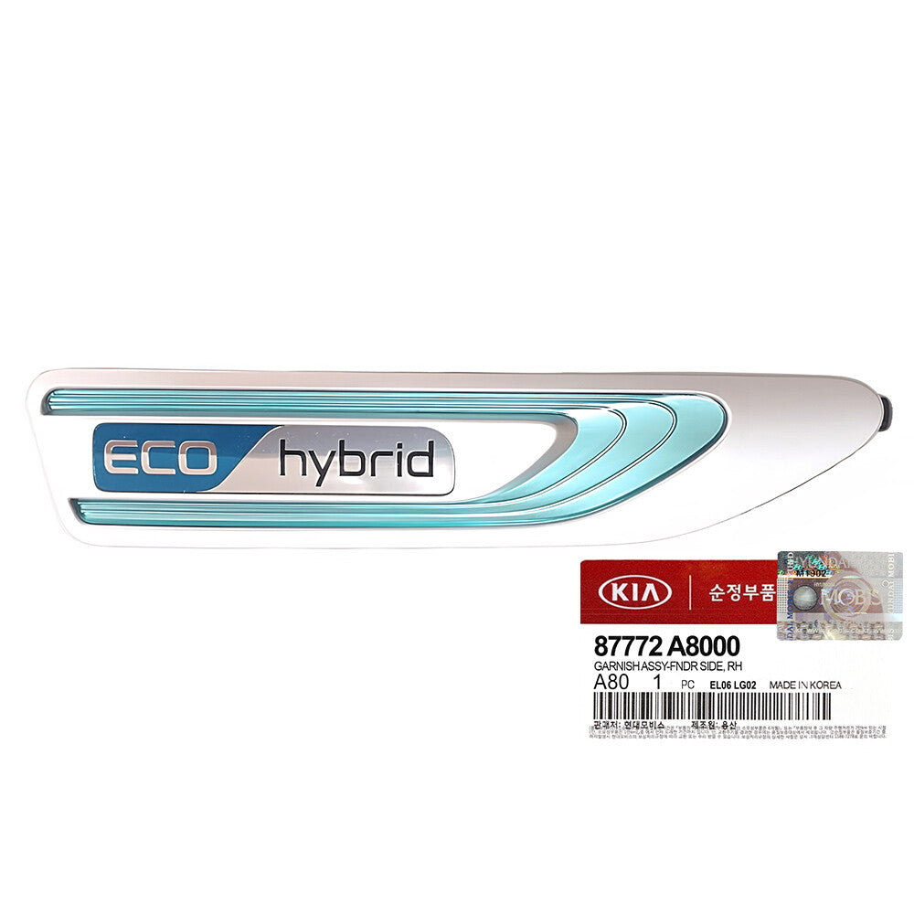 GENUINE 87772A8000 Right Fender Garnish Vent Grille for KAI Optima Hybrid 17-20