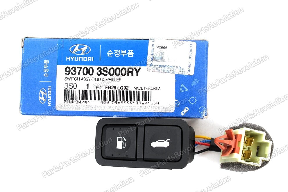 Trunk Fuel Door Opener Button BLACK for 11-15 Hyundai Sonata 937003S000RY