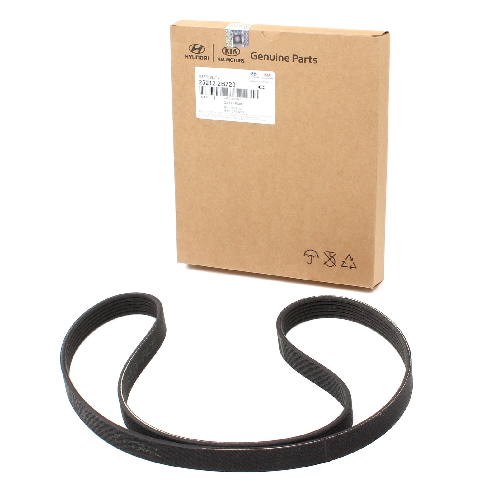GENUINE 252122B720 Micro-V Serpentine Drive Belt for Hyundai & KIA