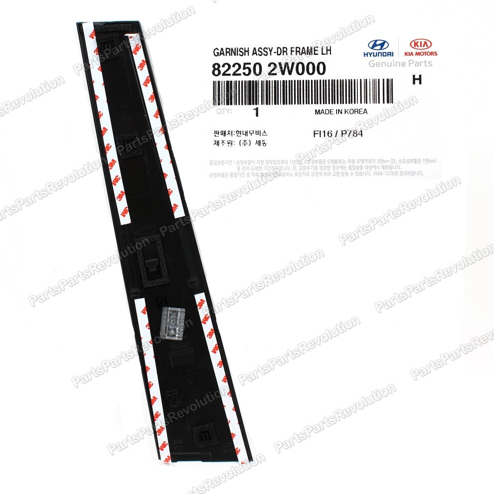 New OEM 822502W000 Front Door Window Garnish Left LH for Hyundai Santa Fe 13-18