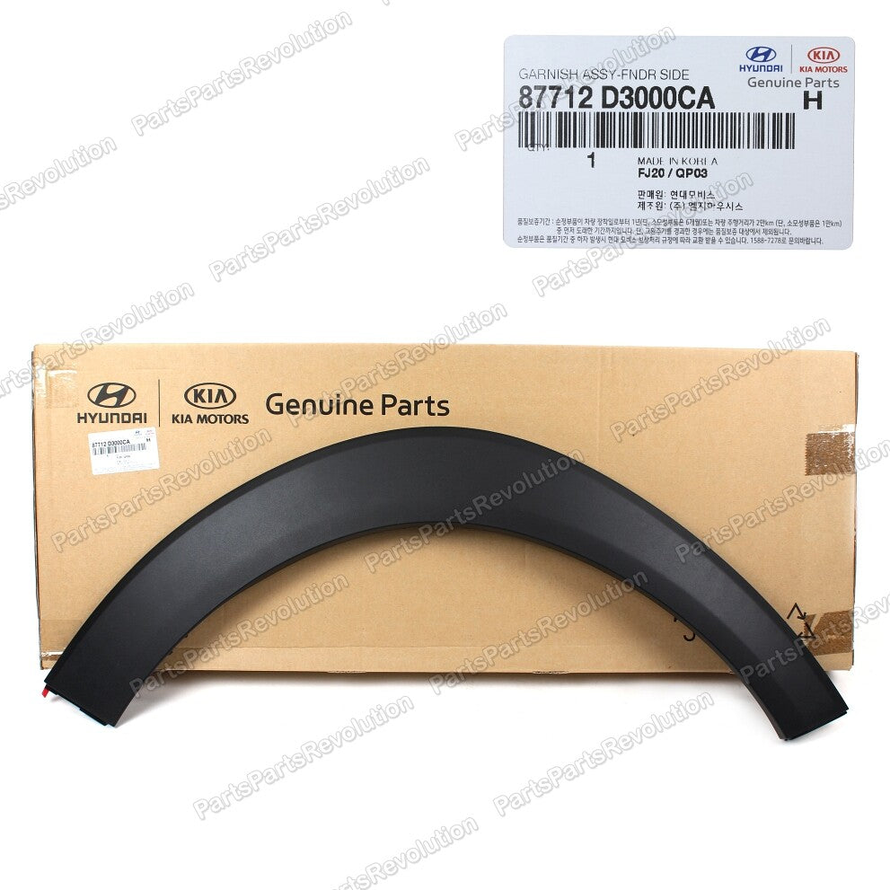 Fender Wheel Molding Front Right 87712D3000CA for Hyundai Tucson 2016-2021