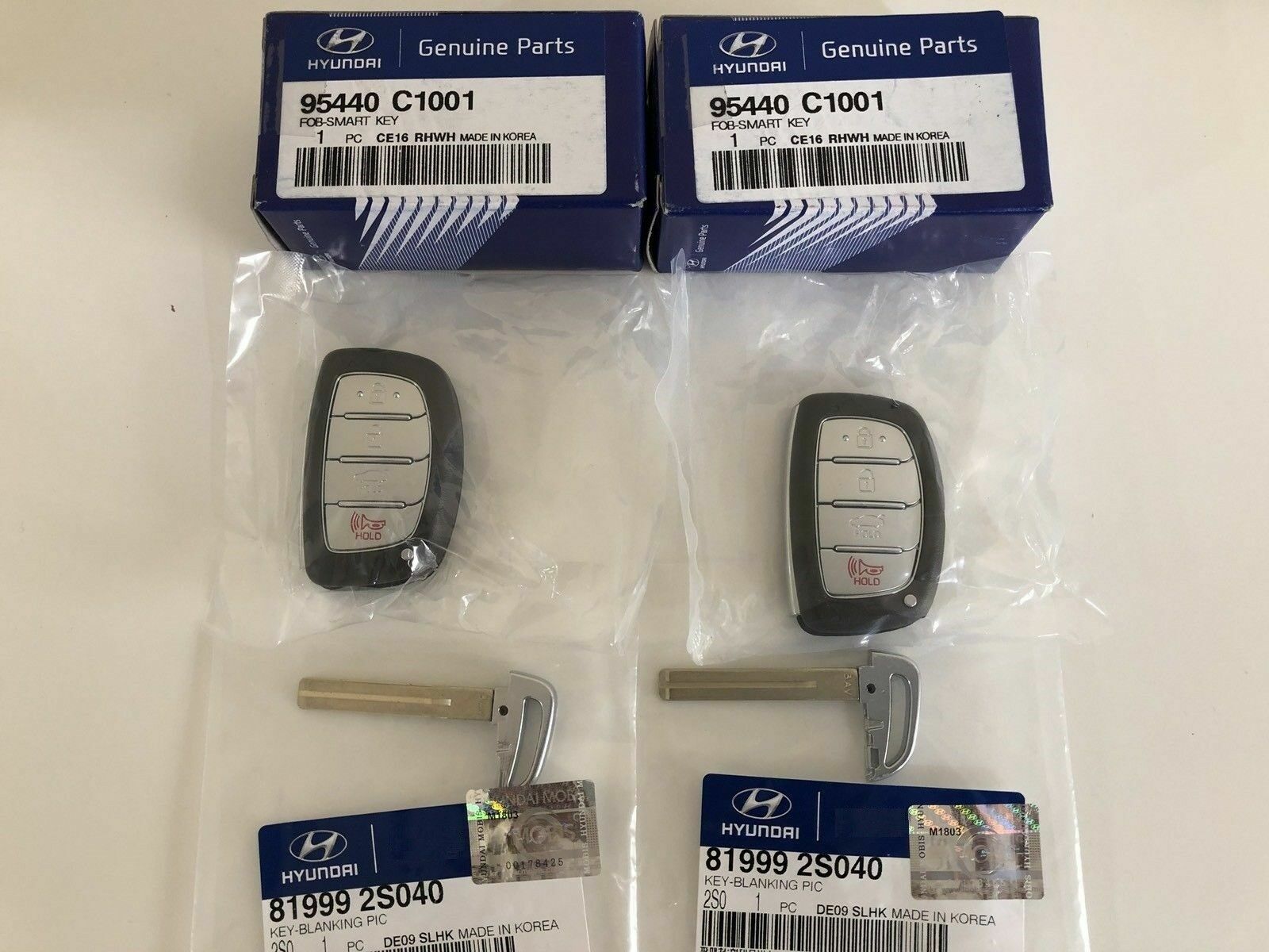 GENUINE 2 Sets of Smart Key FOB Keyless for Hyundai Sonata 15-17 95440C1001