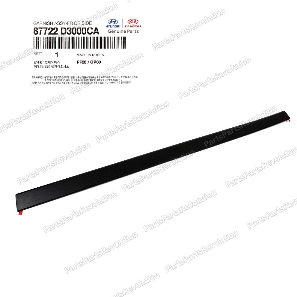 Door Molding Front Right 87722D3000CA for Hyundai Tucson 2016-2021