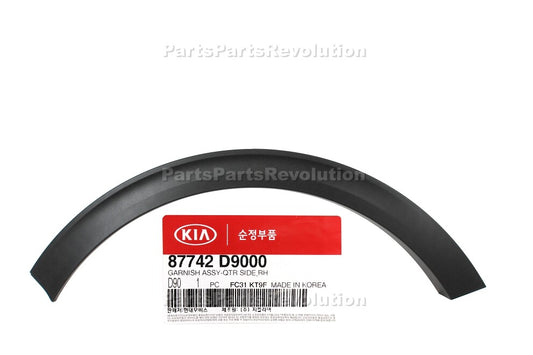 Fender Wheel Opening Molding Rear Right 87742D9000 for Kia Sportage 17-20