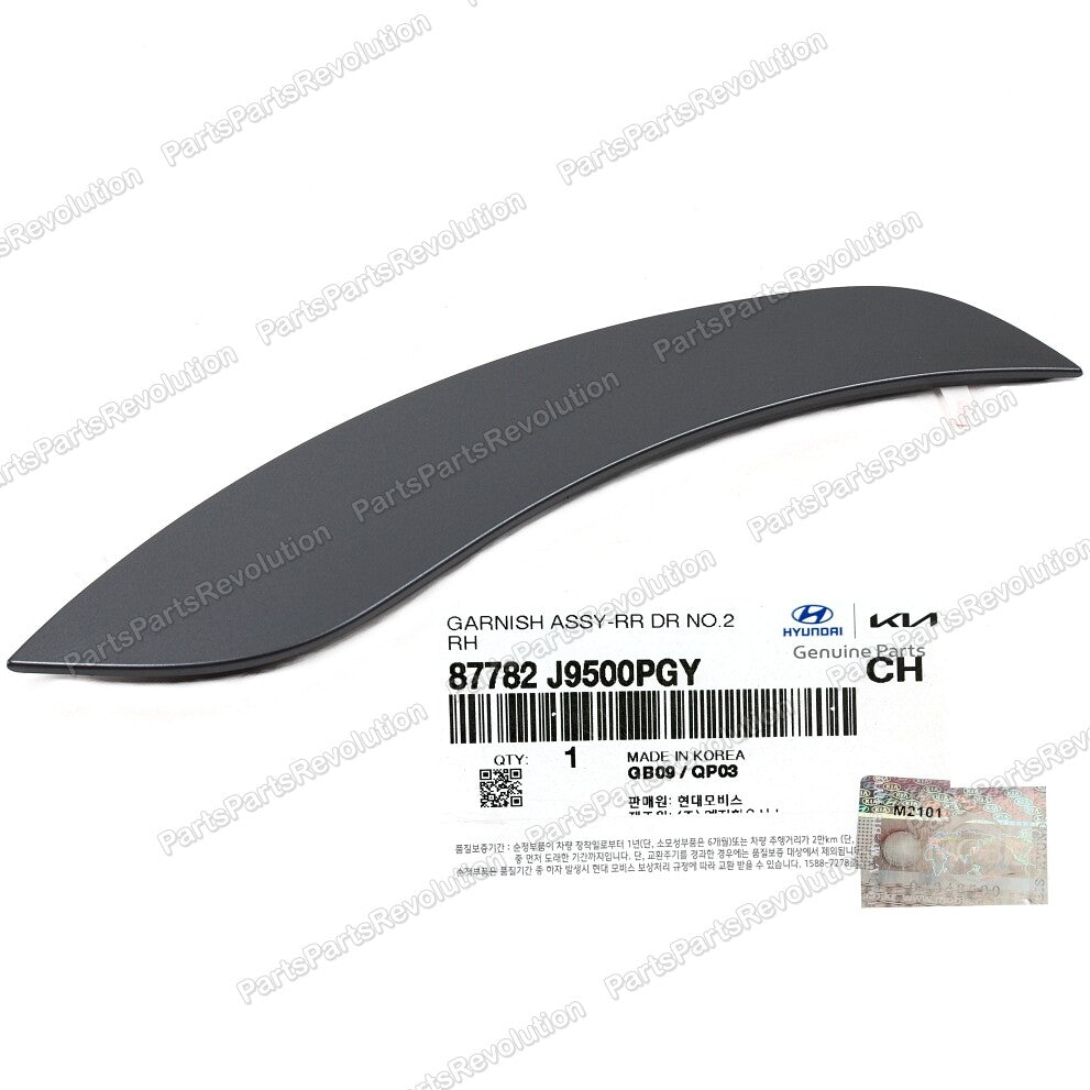 Door Molding Rear Right 87782J9500PGY for Hyundai Kona 18-21