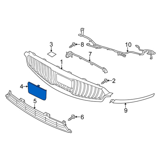 GENUINE 86367F6100 Front Grille Molding Cover -S.C.C UNIT for KIA Cadenza17-19