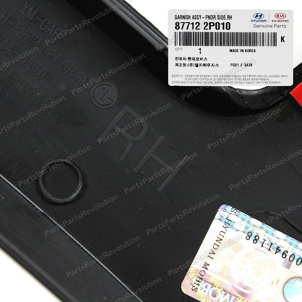 Fender Wheel Molding Passenger Front 877122P010 for Kia Sorento 20112015