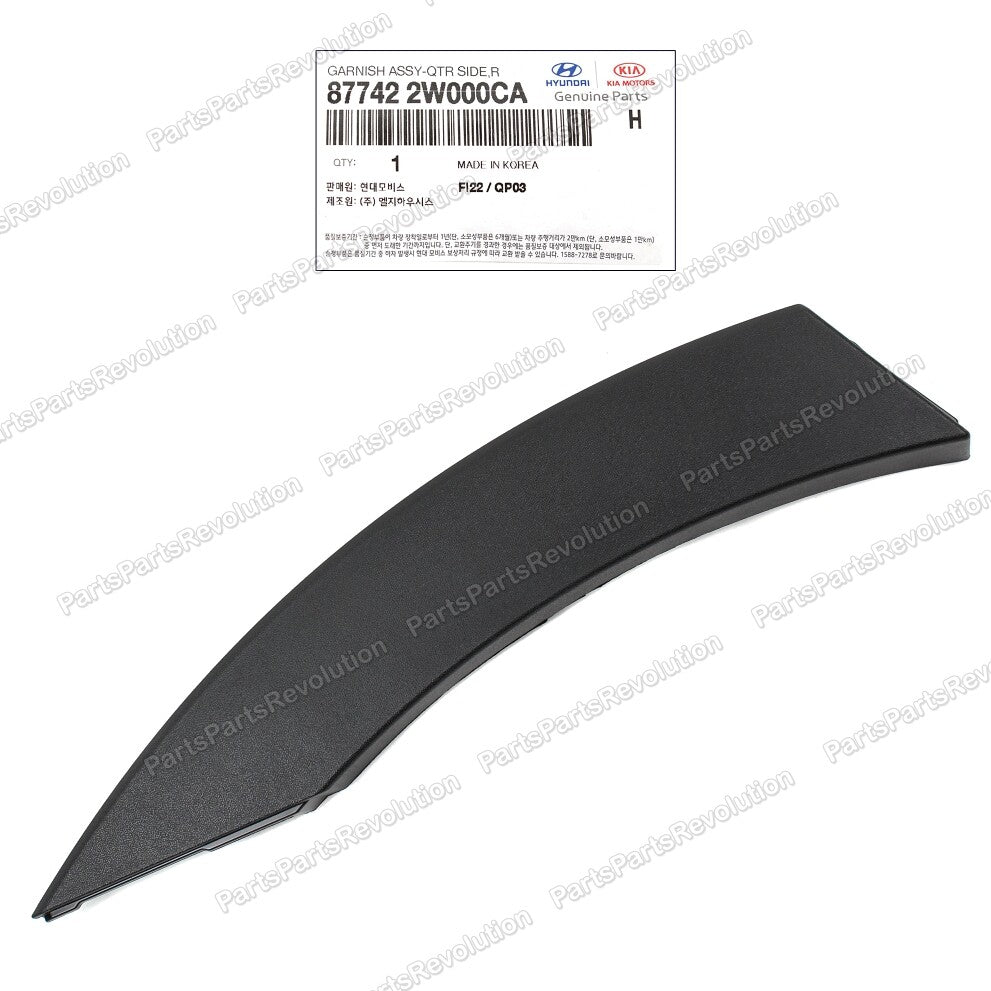 Fender Molding Rear Right 877422W000CA for Hyundai SantaFe Sport 2013-2018