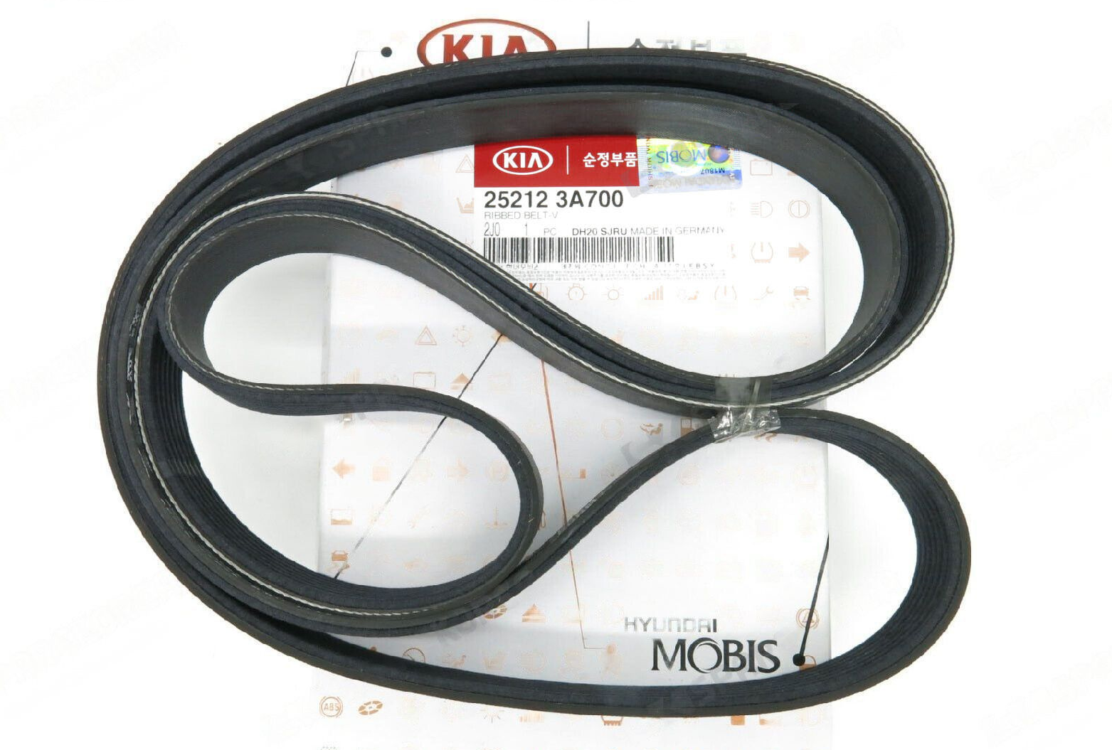 GENUINE 252123A700 Ribbed Belt for Hyundai Kia