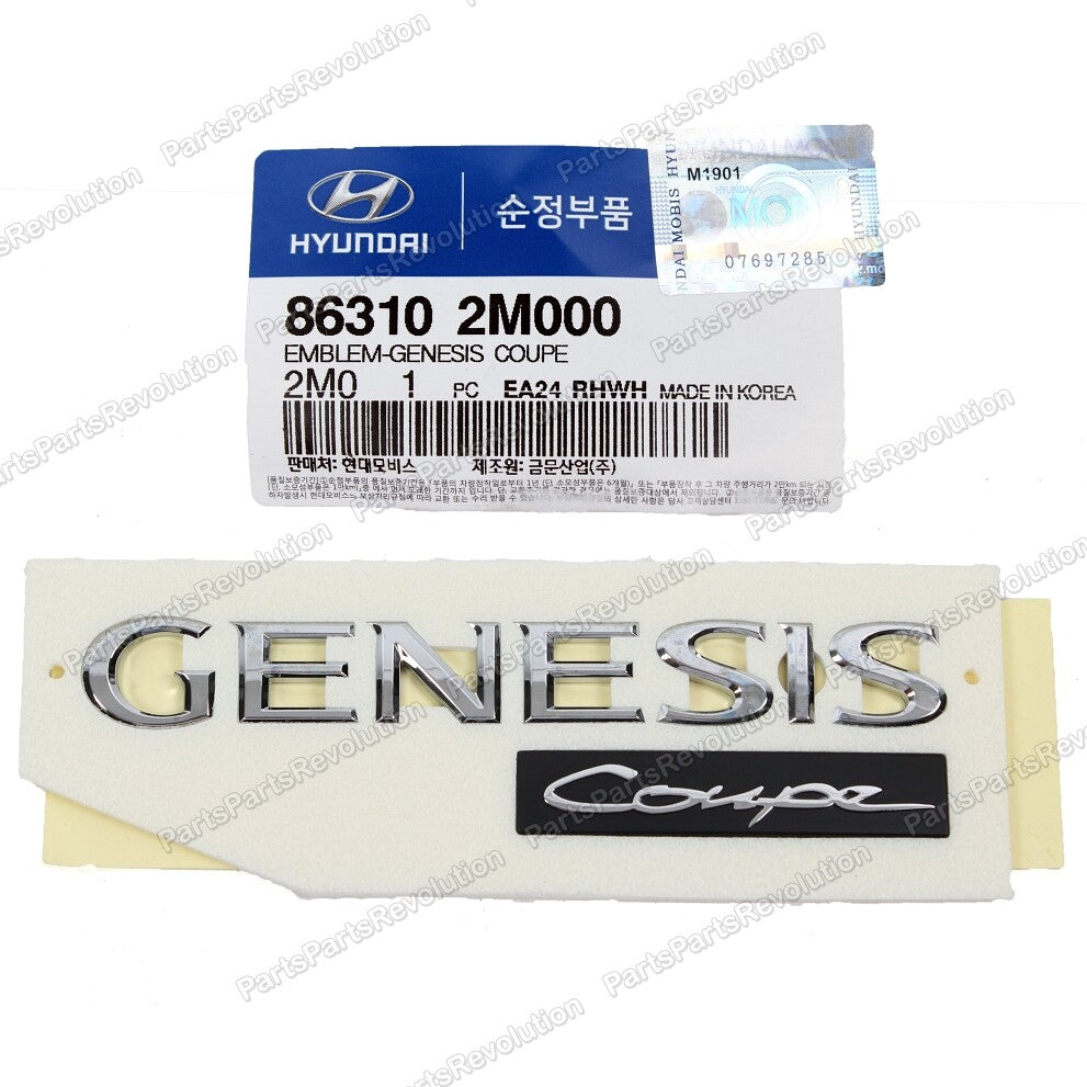 GENUINE Emblem Trunk Lid 863102M000 for Hyundai 2010-2015 Genesis Coupe