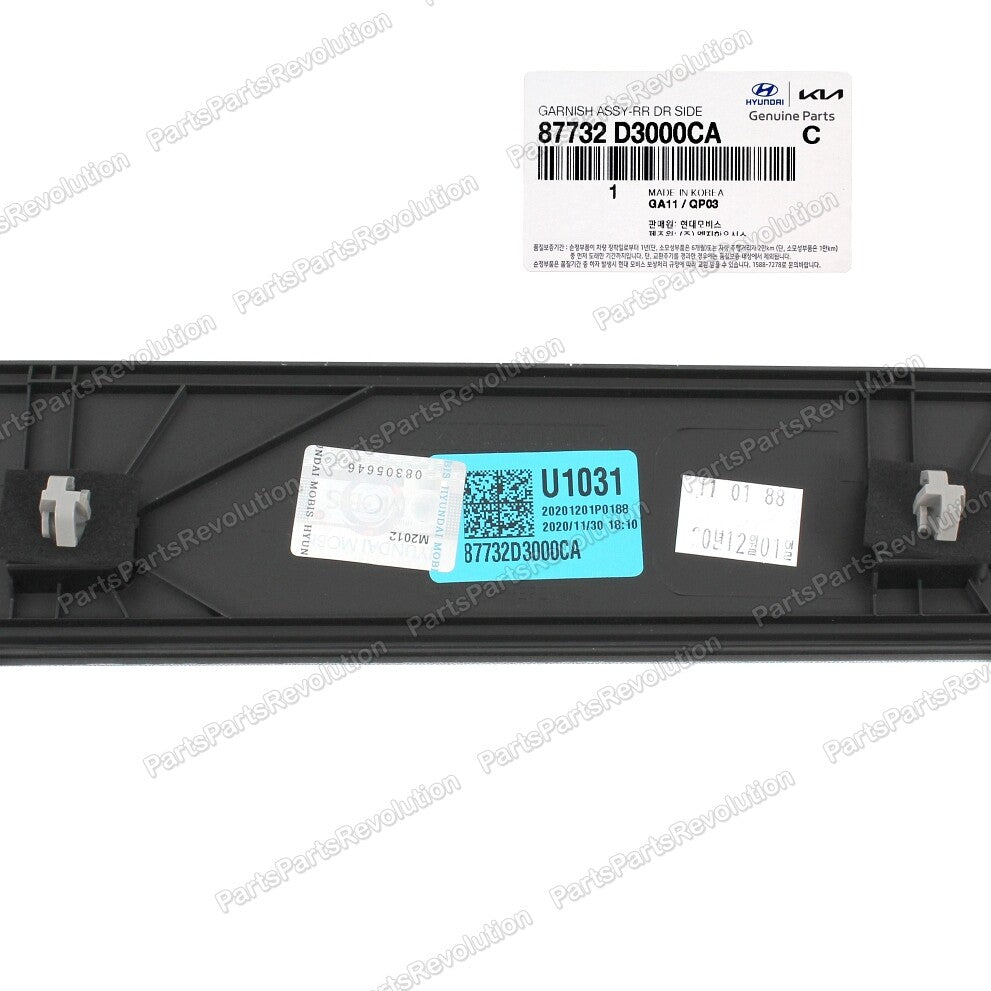 Door Molding Rear Right 87732D3000CA for Hyundai Tucson 2016-2021