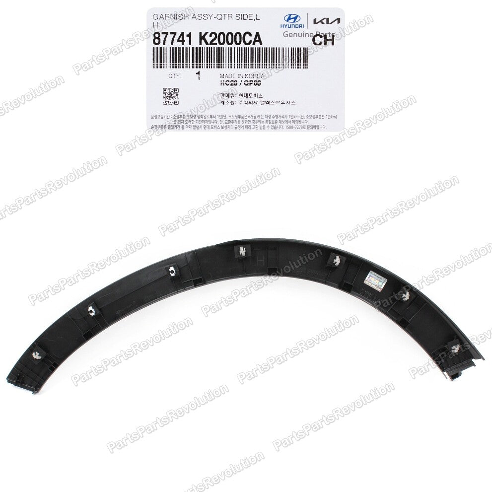 Fender Wheel Molding Rear Left 87741K2000CA for Hyundai Venue 20-23