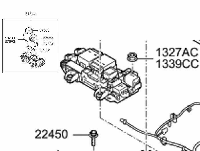 GENUINE Relay ASSY-Power for HYUNDAI AZERA HYBRID 2017-20 oem 37514G0000
