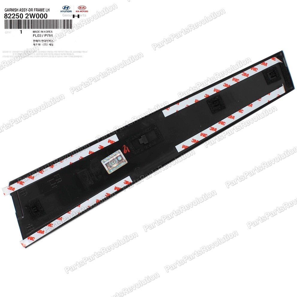 New OEM 822502W000 Front Door Window Garnish Left LH for Hyundai Santa Fe 13-18