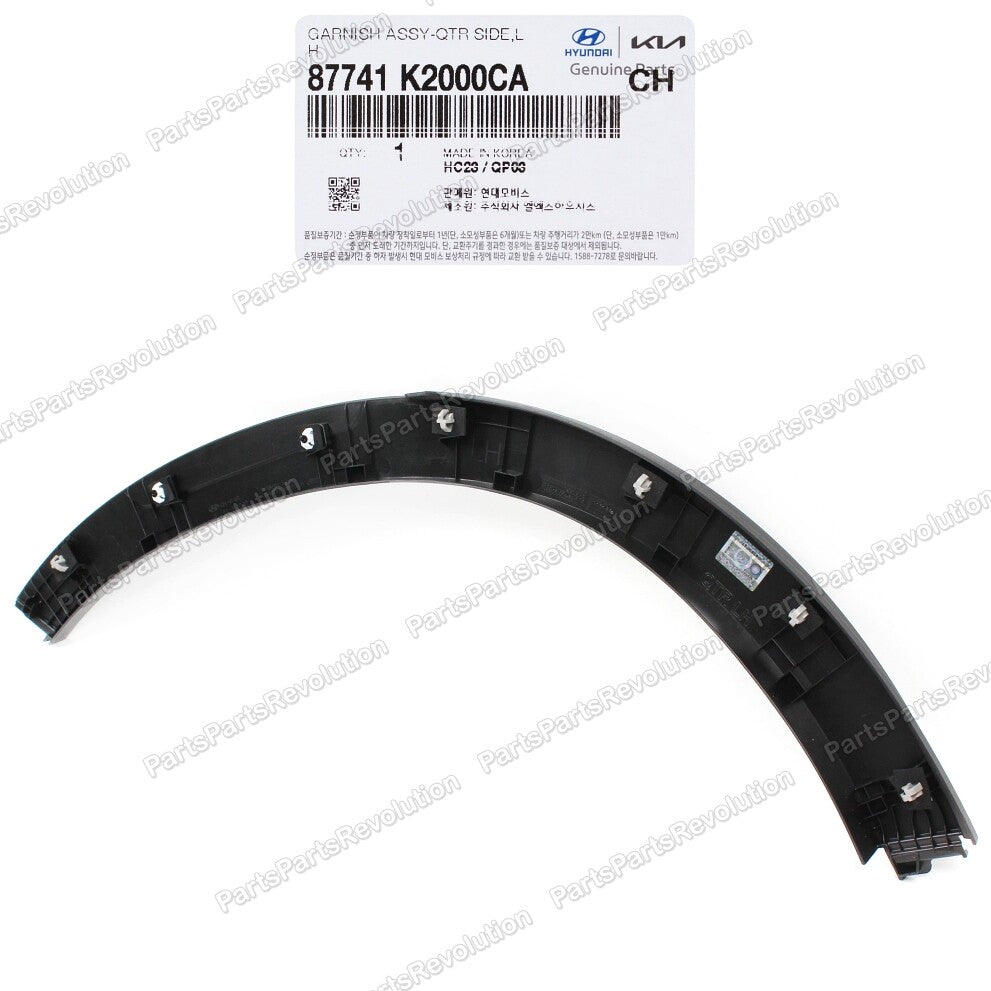 Fender Wheel Molding Rear Left 87741K2000CA for Hyundai Venue 20-23