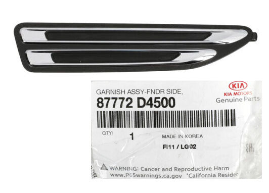 GENUINE 87772D4500 Right Fender Side Air Vent Garnish for KIA Optima 19-20