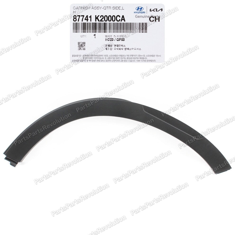 Fender Wheel Molding Rear Left 87741K2000CA for Hyundai Venue 20-23