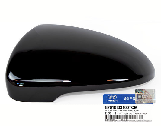 GENUINE 87616D3100TCM Left Black Side Mirror Cover for Hyundai Tucson 2016-2018