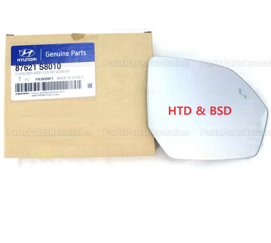 OEM Mirror Glass Right PASSENGER HTD & BSD 87621S8010 for Hyundai Palisade 20-22