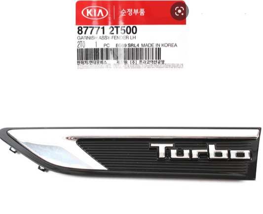 GENUINE 877722T500 Right Fender Garnish Turbo Moulding for KIA Optima 2014-2015