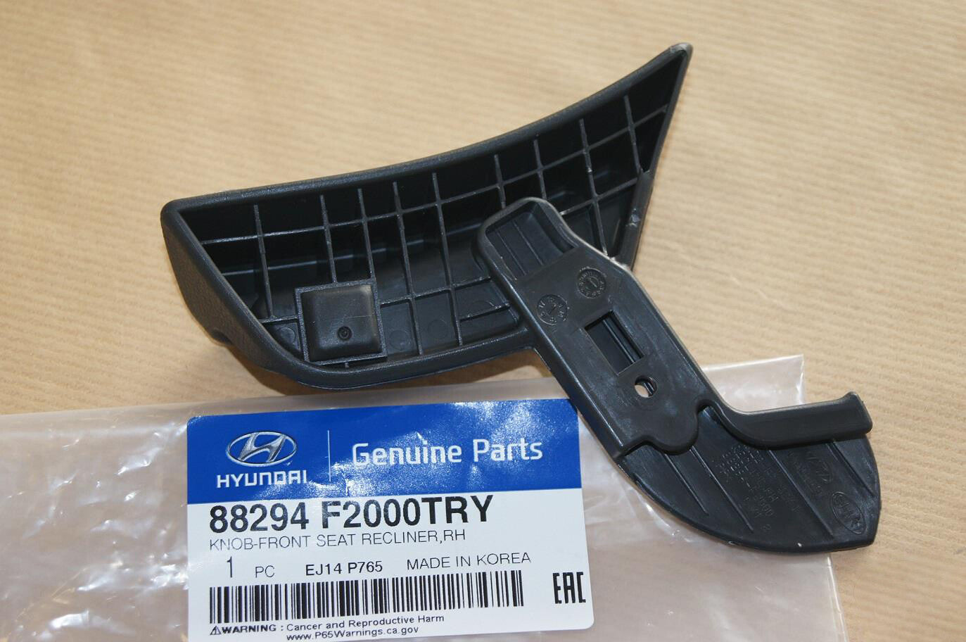 GENUINE Recline Knob 88294F2000NNB for Hyundai Venue 2020-2023