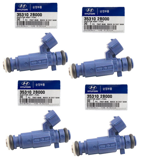 GENUINE 353102B000 Fuel Injector 4Pcs for Hyundai Kia Soul 1.6L 2010-2011