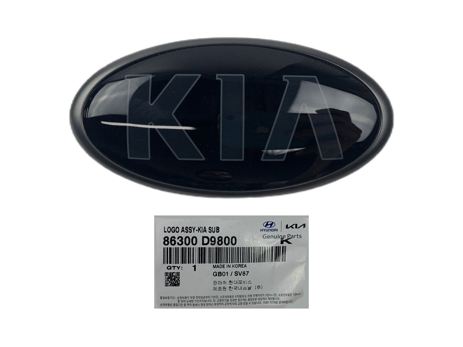 GENUINE 86300D9800 Rear Black KIA Logo Emblem for Kia Sportage 2017-2021