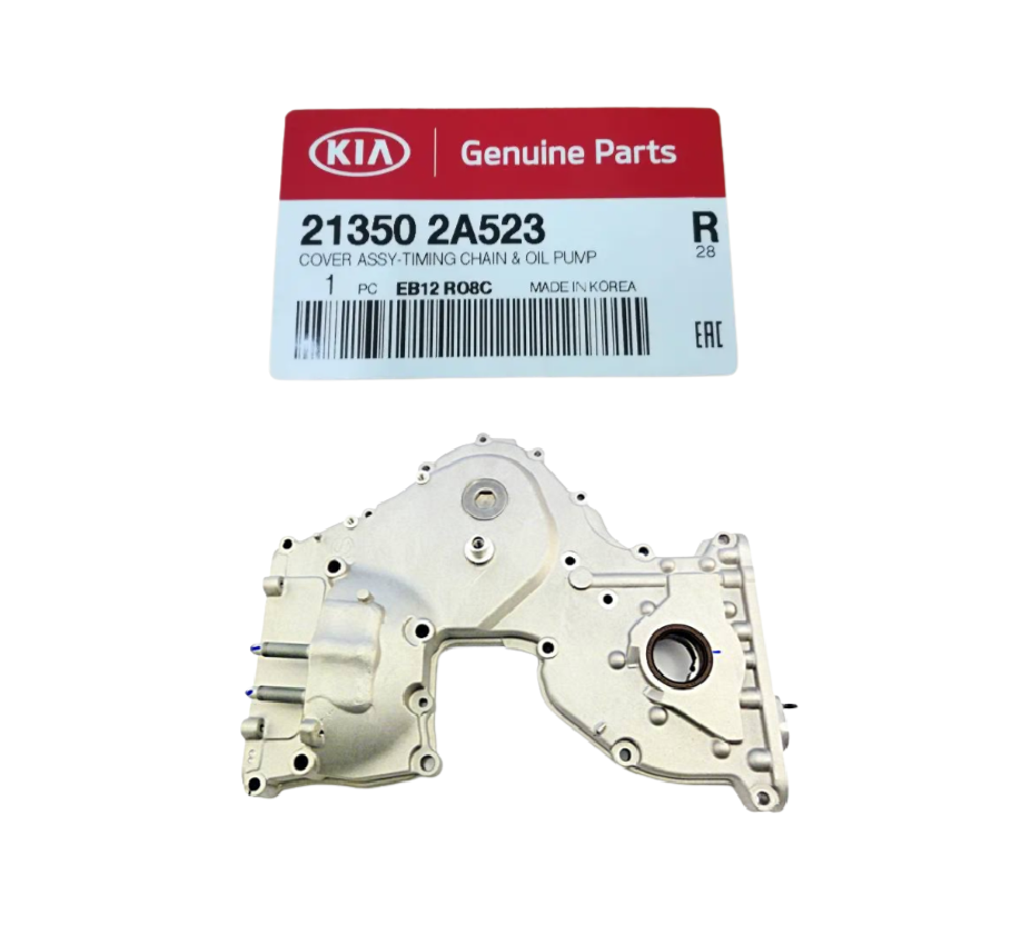 GENUINE COVER ASSY-TIMING CHAIN&OIL PUMP for HYUNDAI KIA 213502A523