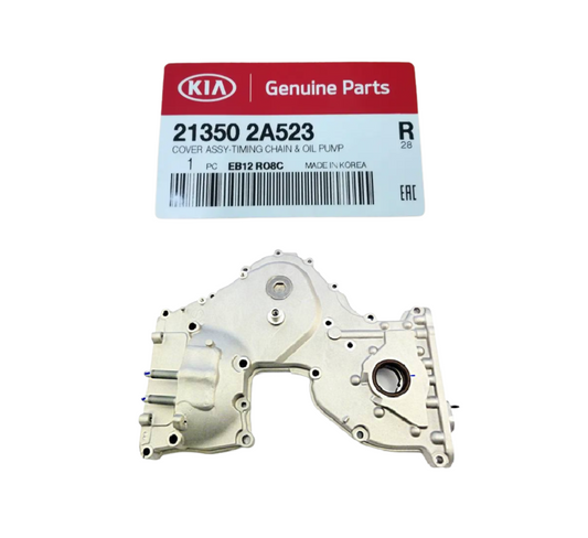GENUINE COVER ASSY-TIMING CHAIN&OIL PUMP for HYUNDAI KIA 213502A523