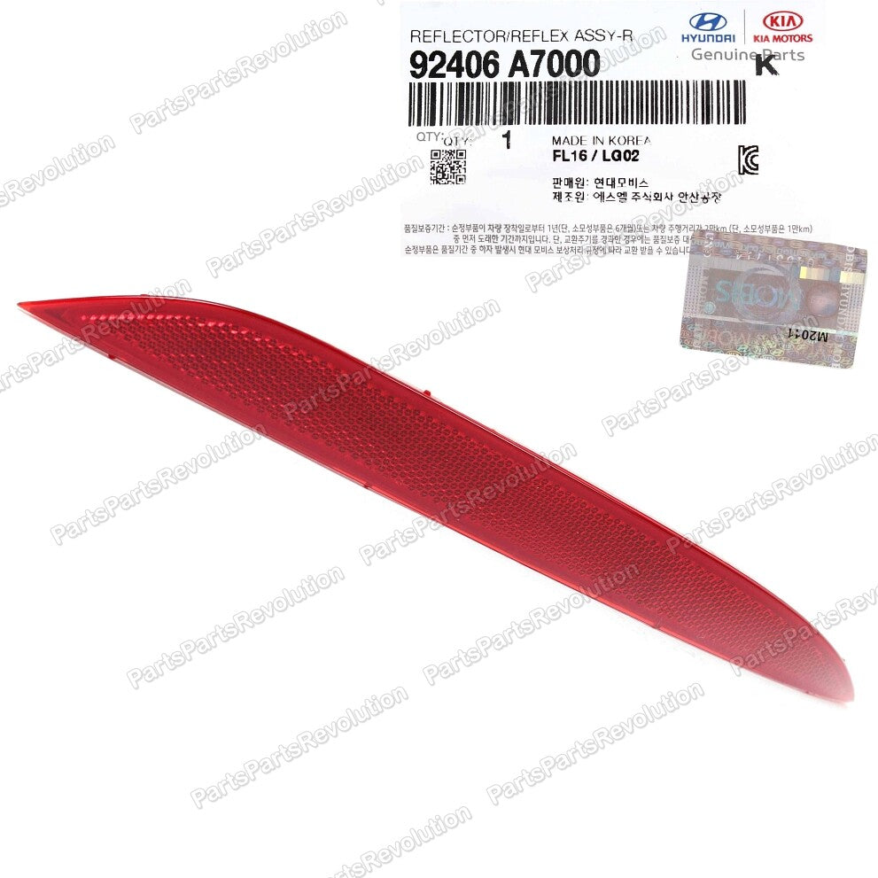 Bumper Reflector Rear Right 92406A7000 for Kia Forte 2014-2016