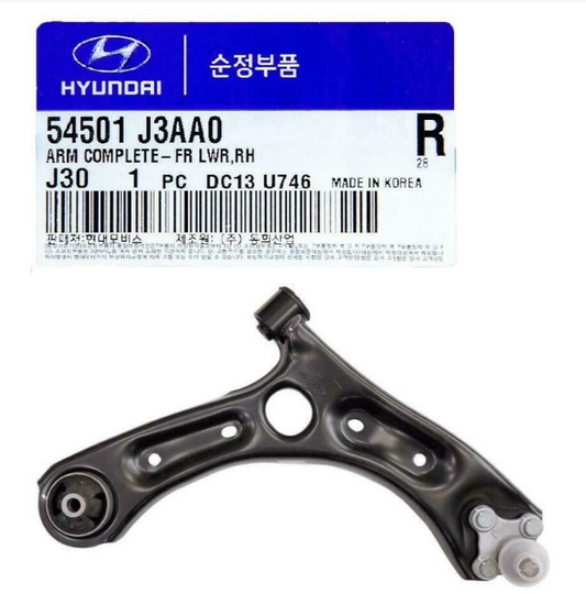 ARM COMPLETE FRONT LOWER RIGHT GENUINE FOR HYUNDAI VELOSTER 2019-2020 54501J3AA0